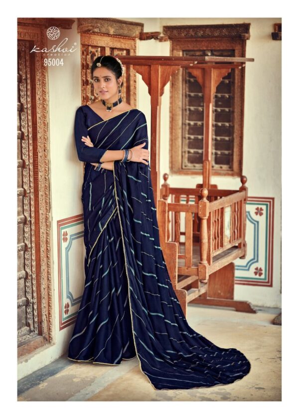 Kashvi Creation Present Niharika Moss Chiffon Sarees Catalog Wholesaler