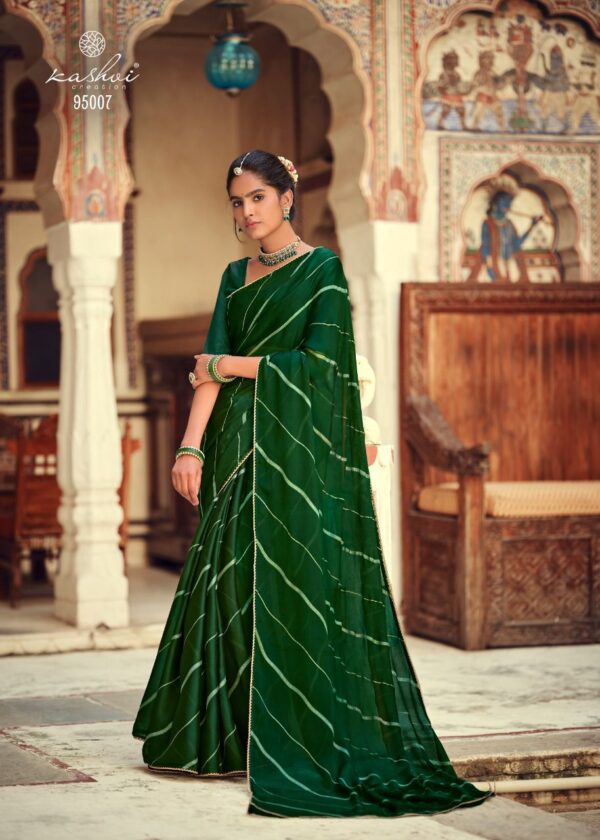 Kashvi Creation Present Niharika Moss Chiffon Sarees Catalog Wholesaler