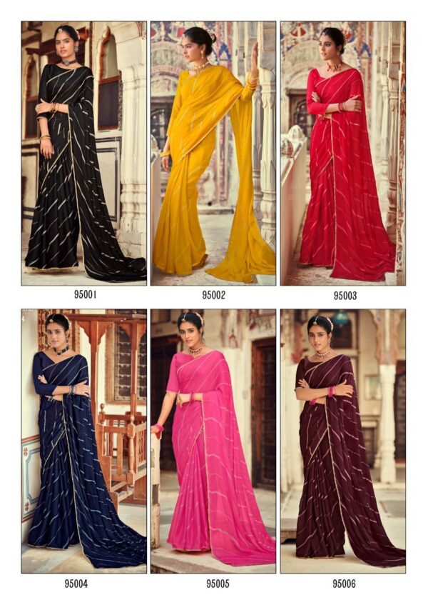 Kashvi Creation Present Niharika Moss Chiffon Sarees Catalog Wholesaler