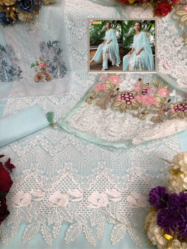Fepic Rosemeen C 1184 Georgette Chikankari Designer Pakistani Salwar Kameez