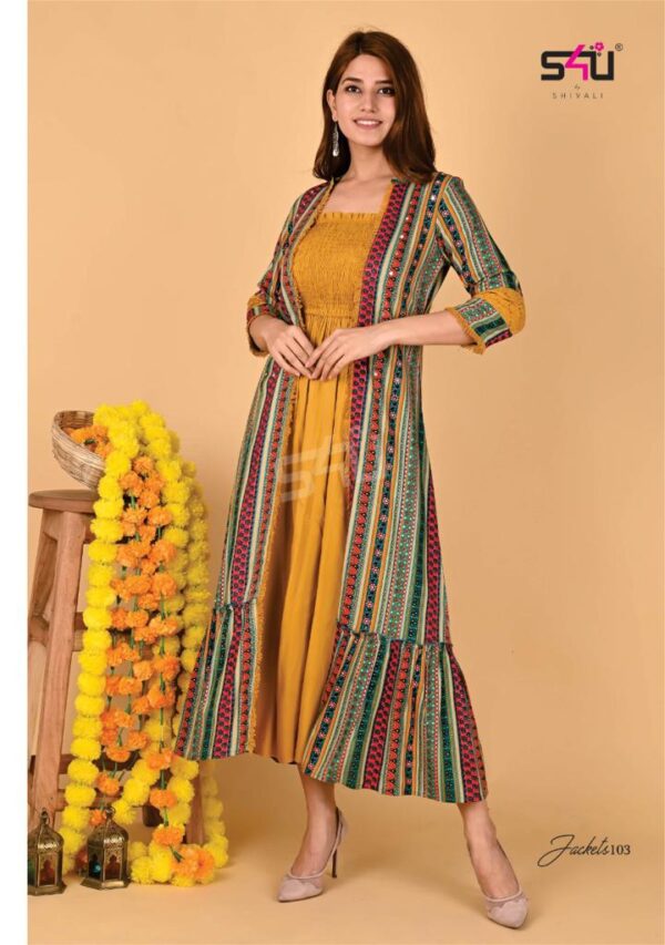 S4U SHIVALI PRESENT JACKETS BEAUTIFUL JACKET WITH MIDI DRESS