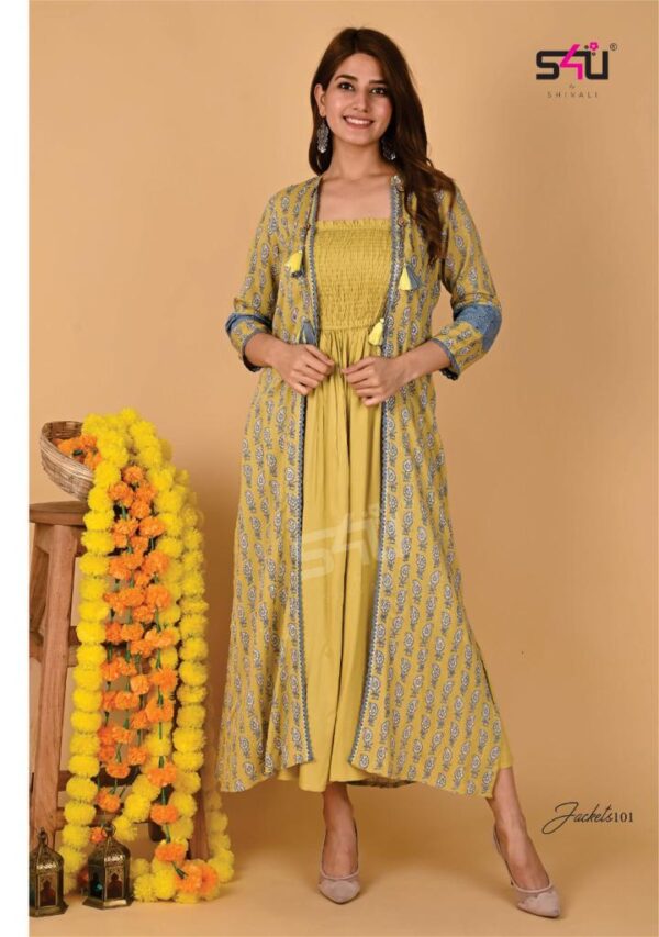 S4U SHIVALI PRESENT JACKETS BEAUTIFUL JACKET WITH MIDI DRESS