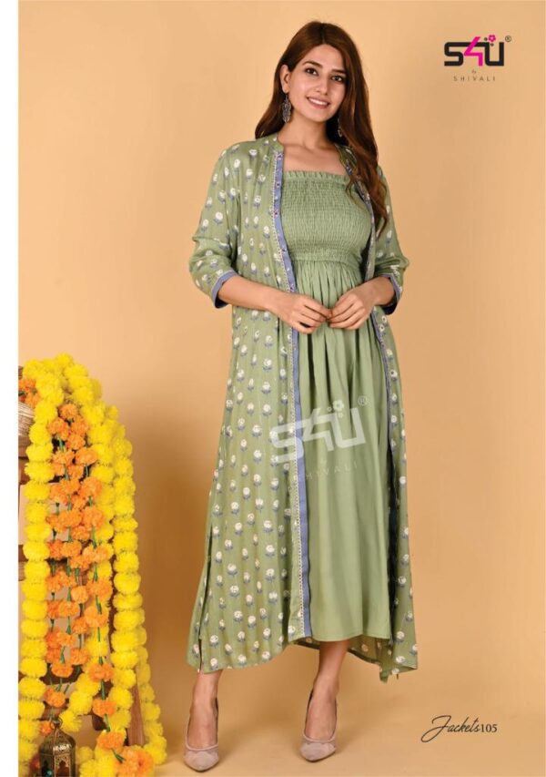 S4U SHIVALI PRESENT JACKETS BEAUTIFUL JACKET WITH MIDI DRESS
