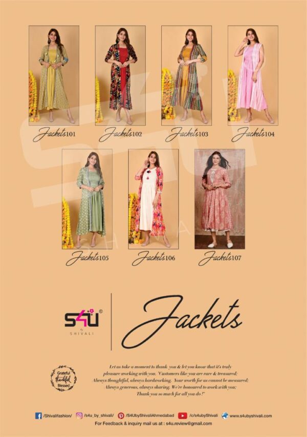 S4U SHIVALI PRESENT JACKETS BEAUTIFUL JACKET WITH MIDI DRESS