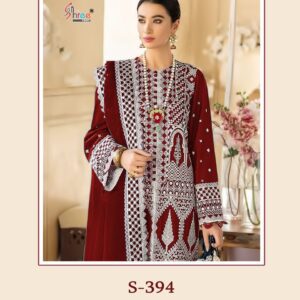 SHREE FABS S 394 COLOUR FOUX GEORGETTE PAKISTANI SUITS SUPPLIER