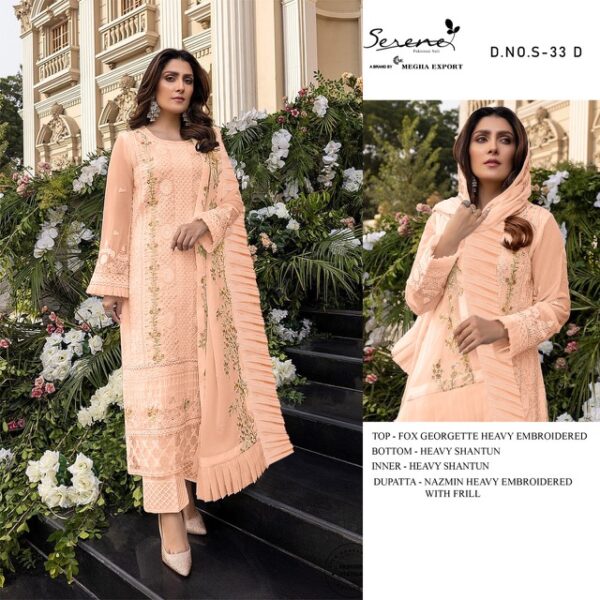 SERENE S 33 A B C D GEORGETTE PAKISTANI SUITS