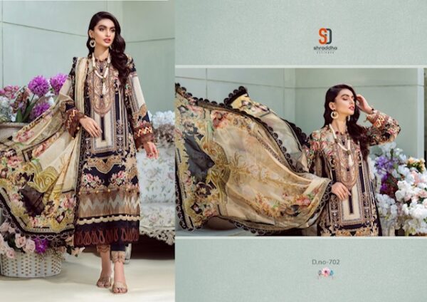 SHRADDHA DESIGNER VINTAGE VOL 7 LAWN COTTON PRINTED PAKISTANI SUITS EXCLUSIVE CATALOG