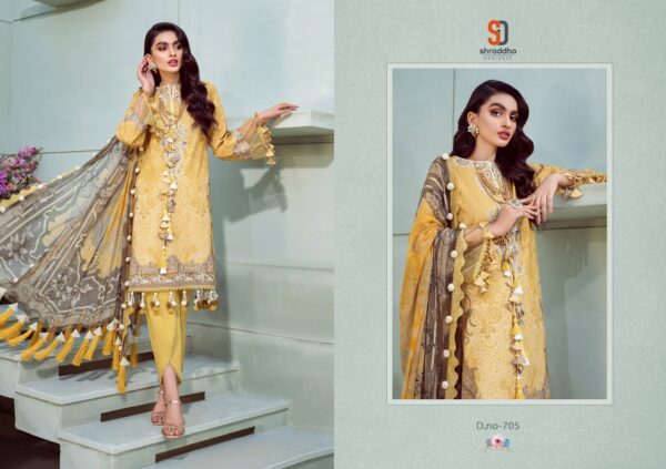SHRADDHA DESIGNER VINTAGE VOL 7 LAWN COTTON PRINTED PAKISTANI SUITS EXCLUSIVE CATALOG