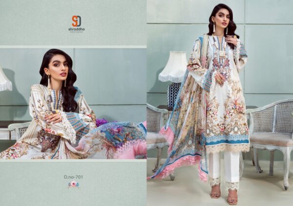 SHRADDHA DESIGNER VINTAGE VOL 7 LAWN COTTON PRINTED PAKISTANI SUITS EXCLUSIVE CATALOG