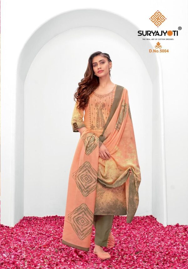 SURYAJYOTI SHADED VOL 5 SATIN COTTON SUITS WHOLESALER SURAT
