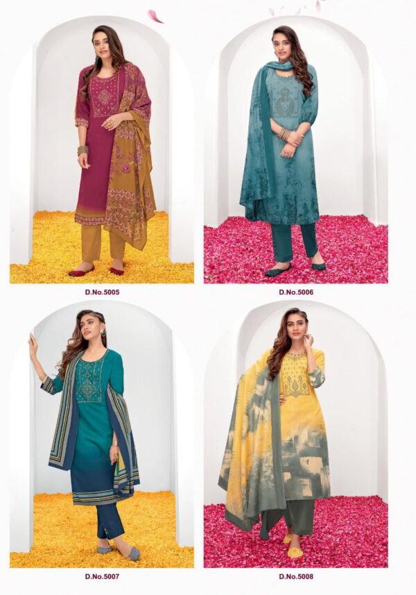 SURYAJYOTI SHADED VOL 5 SATIN COTTON SUITS WHOLESALER SURAT