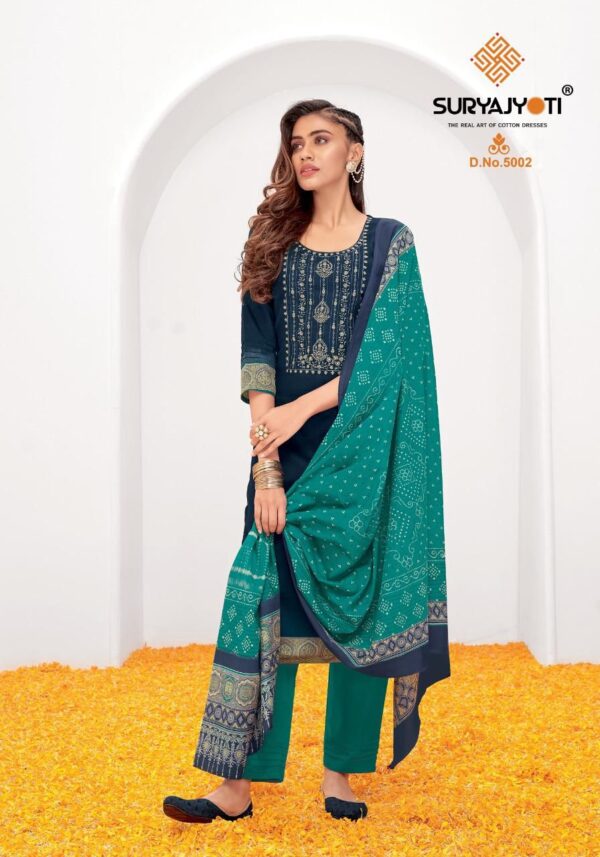 SURYAJYOTI SHADED VOL 5 SATIN COTTON SUITS WHOLESALER SURAT