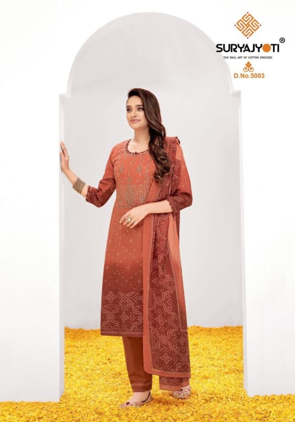 SURYAJYOTI SHADED VOL 5 SATIN COTTON SUITS WHOLESALER SURAT