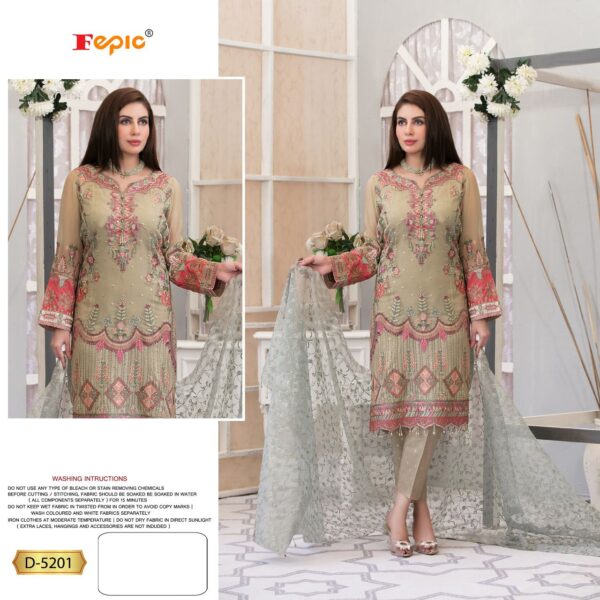 Fepic Rosemeen  D 5201 Georgette Latest Pakistani Suits Collection 2022