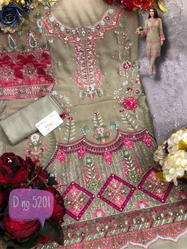Fepic Rosemeen  D 5201 Georgette Latest Pakistani Suits Collection 2022