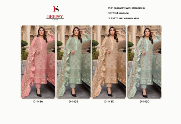 Deepsy D 143 Georgette Heavy Embroidery Pakistani Suits