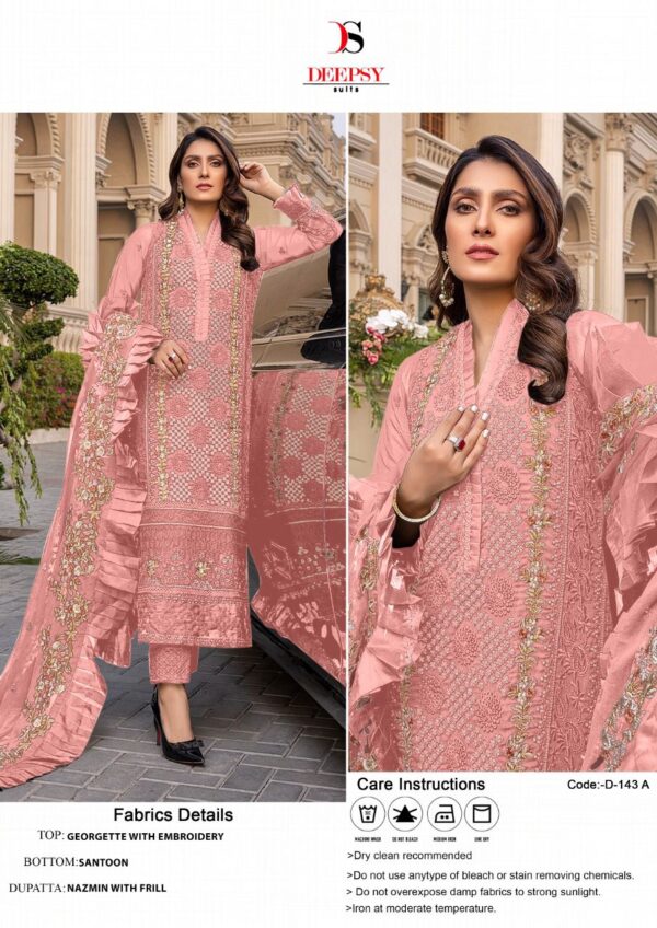 Deepsy D 143 Georgette Heavy Embroidery Pakistani Suits