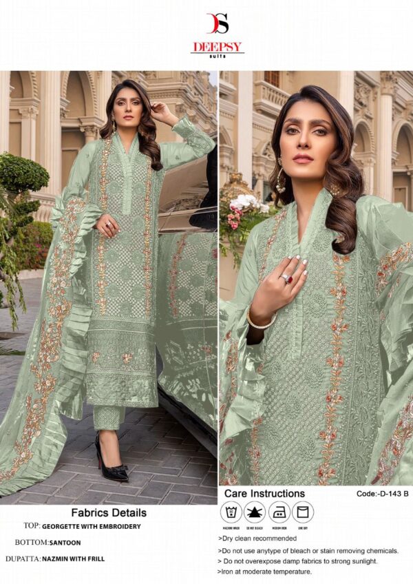 Deepsy D 143 Georgette Heavy Embroidery Pakistani Suits