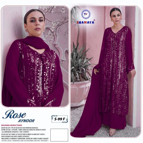 Shanaya Rose Aynoor S 99 Edition Latest Party Wear Pakistani Salwar Kameez