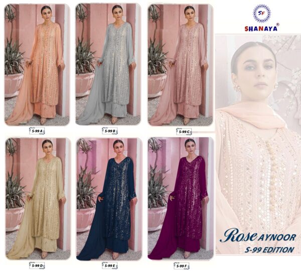 Shanaya Rose Aynoor S 99 Edition Latest Party Wear Pakistani Salwar Kameez