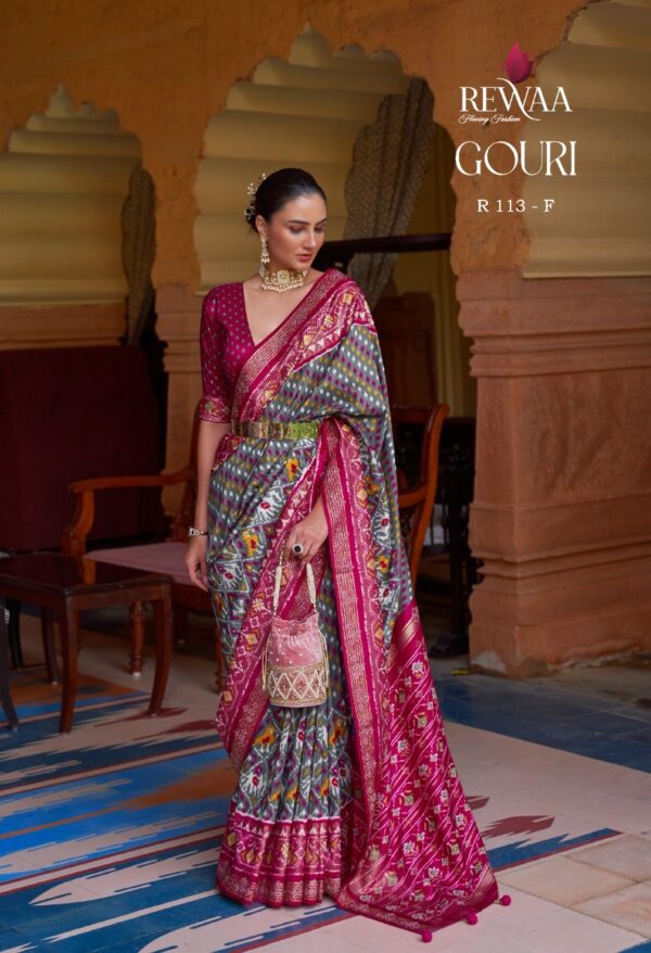Rewaa Patola 113 Colour Fancy Patola Saree Wholesale Collection