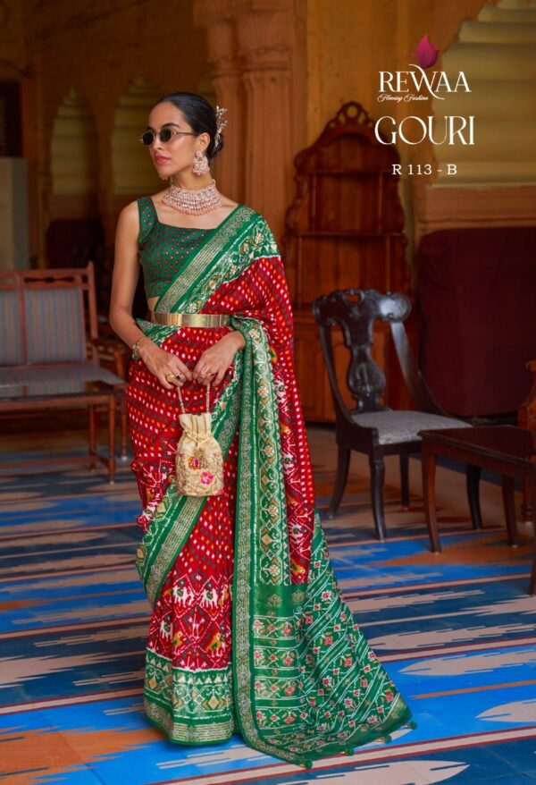 Rewaa Patola 113 Colour Fancy Patola Saree Wholesale Collection