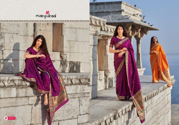 Manjuba Mahakarni Paithani Banarasi Soft Silk Designer Saree Latest Catalog 2022