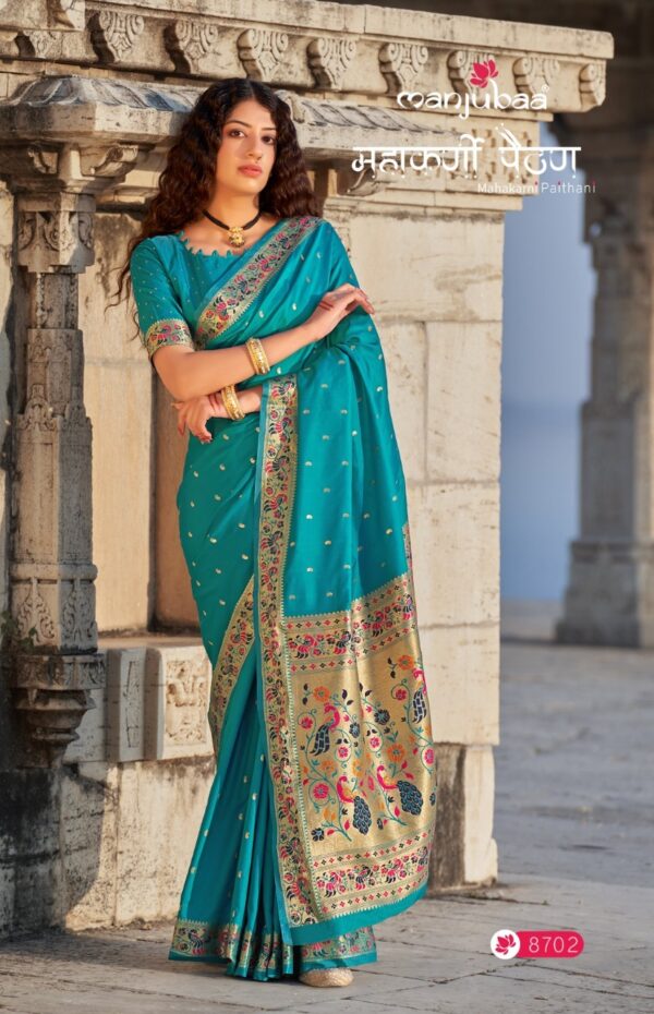 Manjuba Mahakarni Paithani Banarasi Soft Silk Designer Saree Latest Catalog 2022