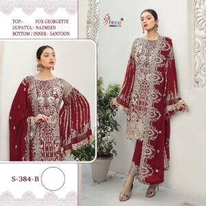 Shree Fab S 384 Beautiful Georgette Pakistani Suits Collection