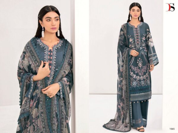 Chevron Lawn 22 Cotton Embroidery Pakistani Suits By Deepsy Suits