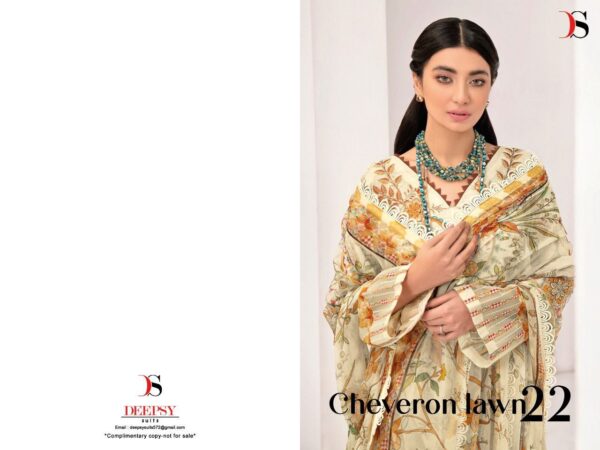 Chevron Lawn 22 Cotton Embroidery Pakistani Suits By Deepsy Suits