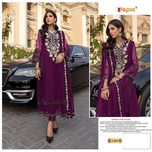 Fepic Rosemeen D 5204 Georgette Embroidery Pakistani Salwar Kameez