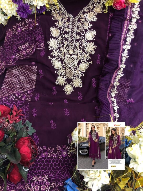 Fepic Rosemeen D 5204 Georgette Embroidery Pakistani Salwar Kameez