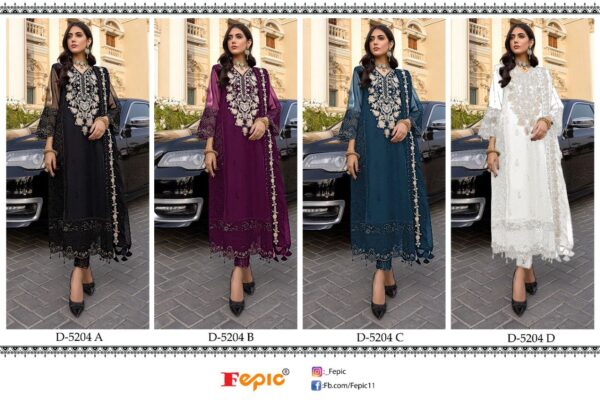 Fepic Rosemeen D 5204 Georgette Embroidery Pakistani Salwar Kameez