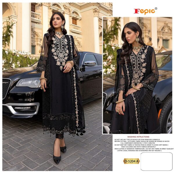 Fepic Rosemeen D 5204 Georgette Embroidery Pakistani Salwar Kameez