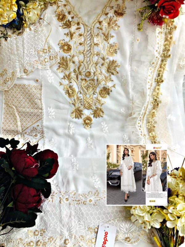 Fepic Rosemeen D 5204 Georgette Embroidery Pakistani Salwar Kameez
