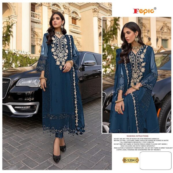 Fepic Rosemeen D 5204 Georgette Embroidery Pakistani Salwar Kameez
