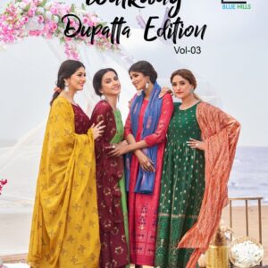 Blue Hills Walkway Dupatta Edition Vol 3 Gown Style Kurti With Dupatta