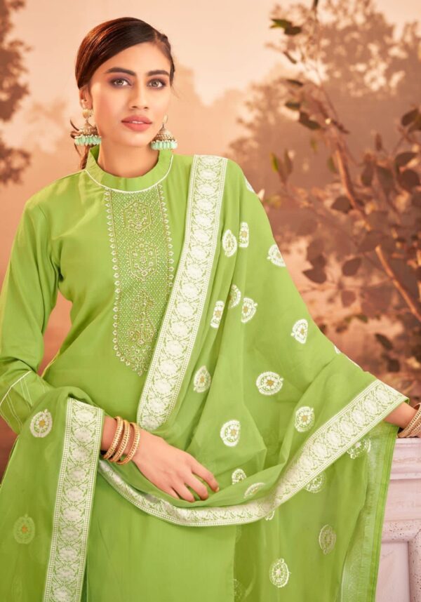 Suryajyoti Khanak Vol 1 Jam Satin Embroidery Work Fancy Salwar Kameez Wholesaler
