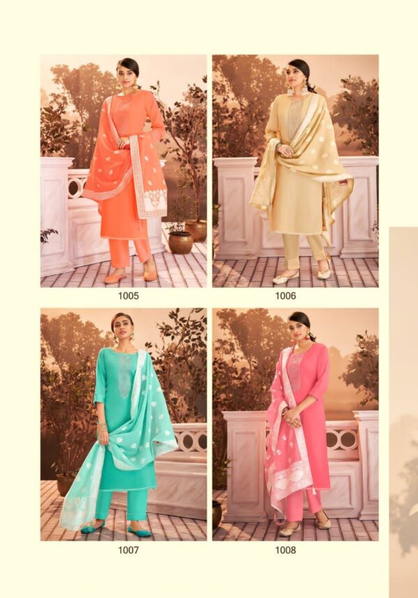 Suryajyoti Khanak Vol 1 Jam Satin Embroidery Work Fancy Salwar Kameez Wholesaler