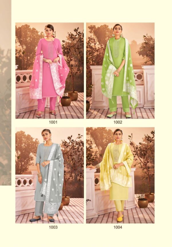 Suryajyoti Khanak Vol 1 Jam Satin Embroidery Work Fancy Salwar Kameez Wholesaler