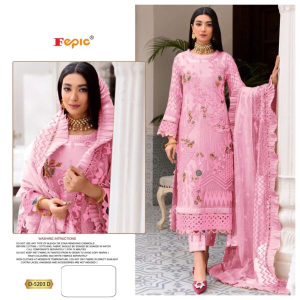 Fepic Rosemeen D 5203 Georgette Latest Pakistani Suits