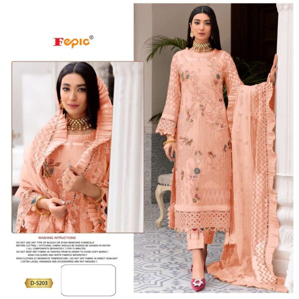 Fepic Rosemeen D 5203 Georgette Latest Pakistani Suits