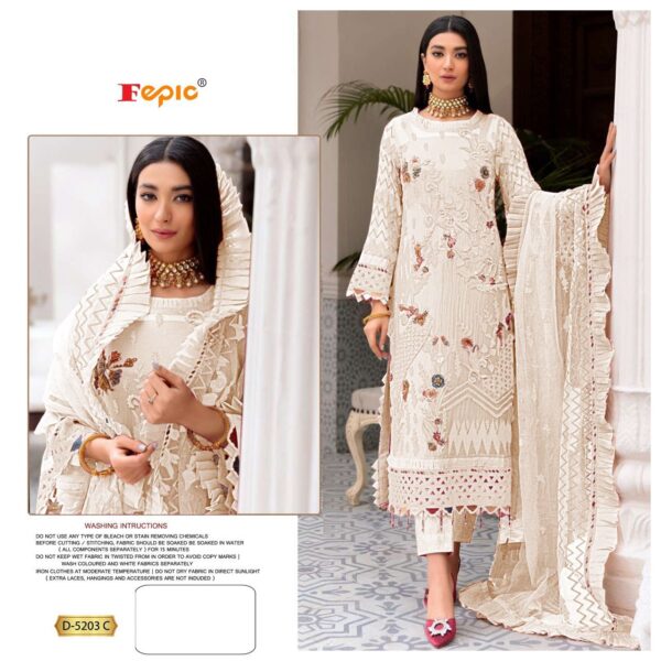 Fepic Rosemeen D 5203 Georgette Latest Pakistani Suits