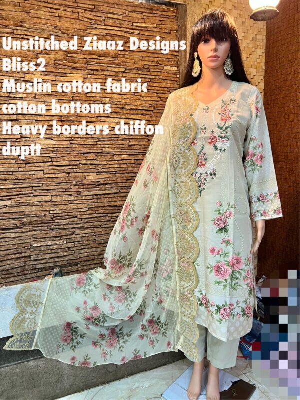 Ziaaz Designs Bliss 2 Muslin Cotton Digital Print Pakistani Suits