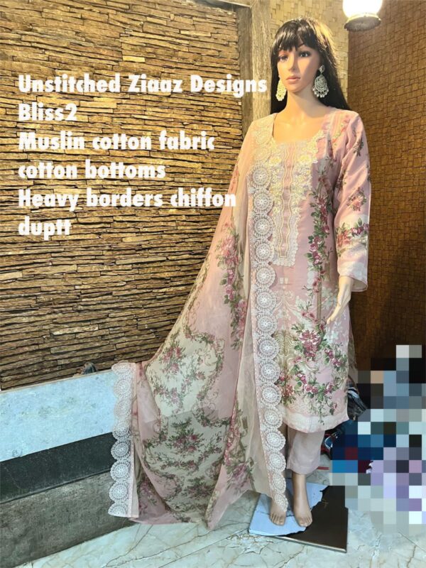 Ziaaz Designs Bliss 2 Muslin Cotton Digital Print Pakistani Suits