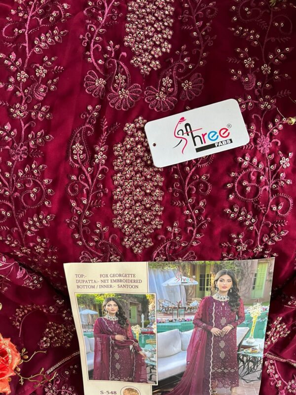 Shree Fab S 548 Georgette Heavy Embroidery Pakistani Salwar Kameez Wholesaler