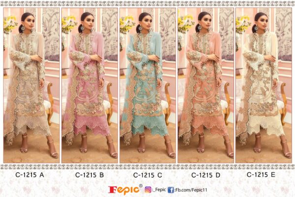 Fepic Rosemeen C 1215 Exclusive Partywear Pakistani Suits Collection