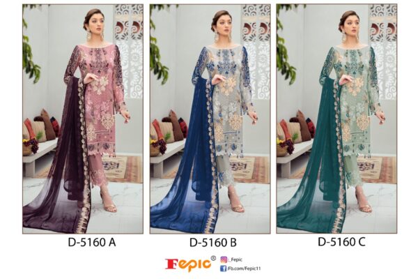 Fepic Rosemeen D 5160 Heavy Georgette Fancy Pakistani Suits