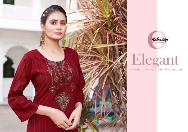 Kalaroop By Kajree Present Lipton Heavy Rayon Kurtis Catalogue Wholesaler